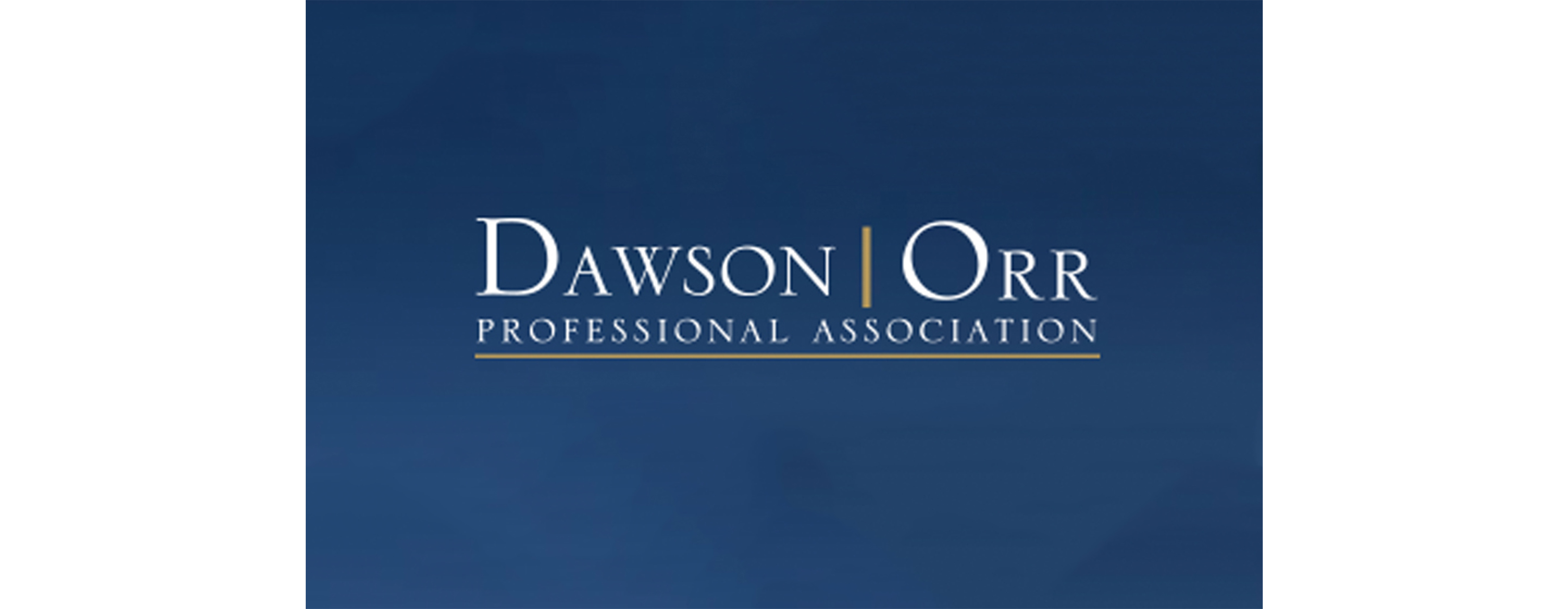 FLAYLD_HealthWellness_DawsonOrr_2016_White Dawson Orr logo in white on a blue background