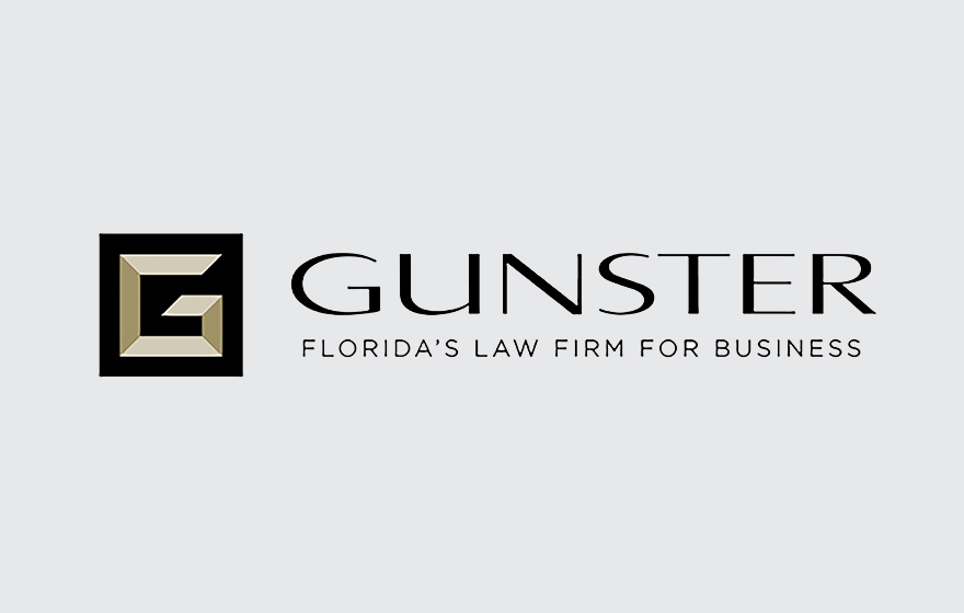 Black Gunster logo on a white background