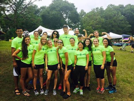AWKO team members doing a community project