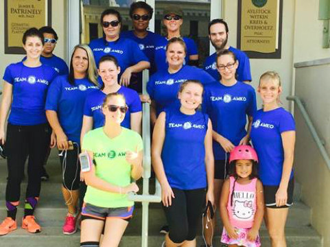 AWKO team working together on a community project