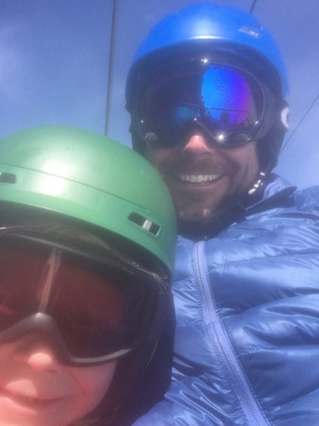 Bill Adams skiing