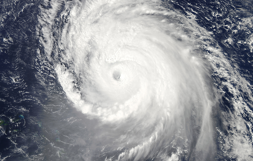 Hurricane in the Atlantic Ocean Meterological Image